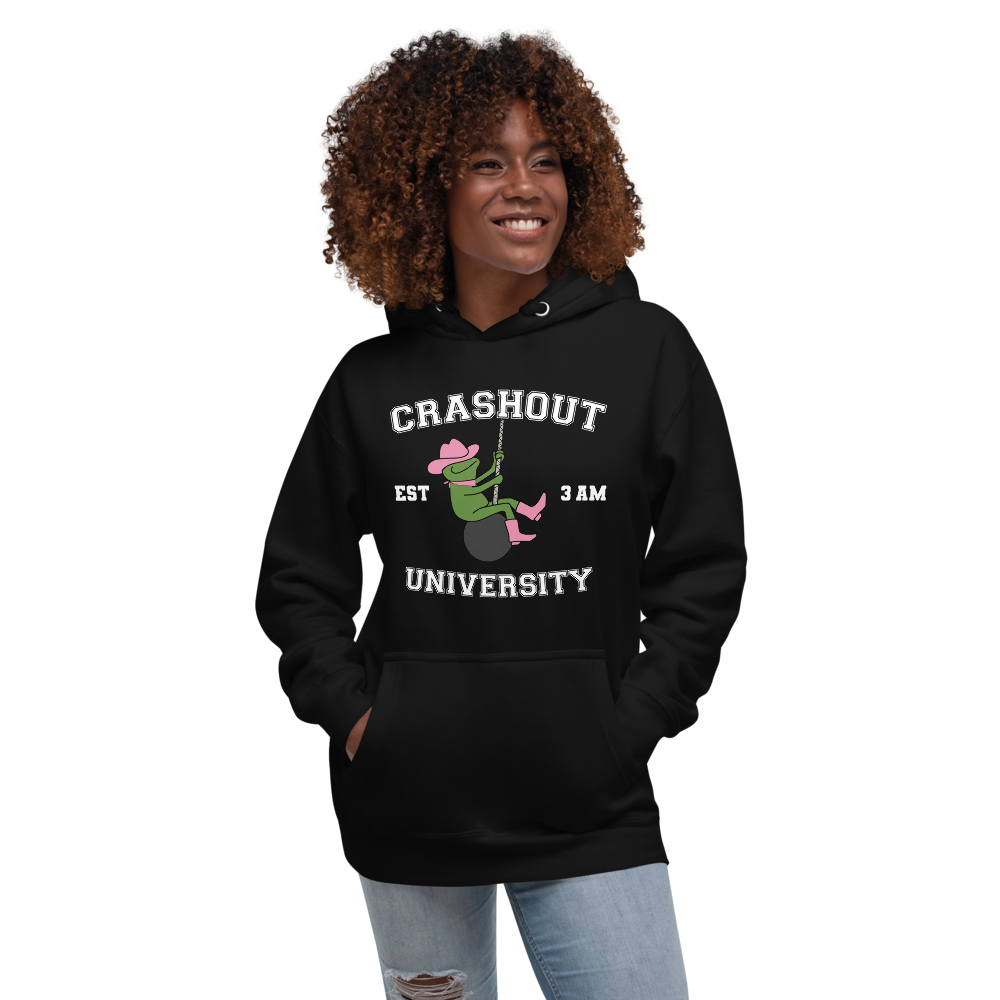 Pink Crashout University Unisex Hoodie