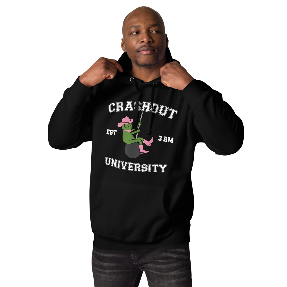 Pink Crashout University Unisex Hoodie