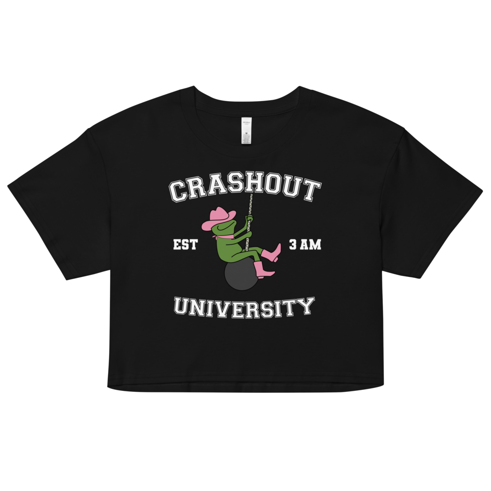 Pink Crashout University Women’s crop top