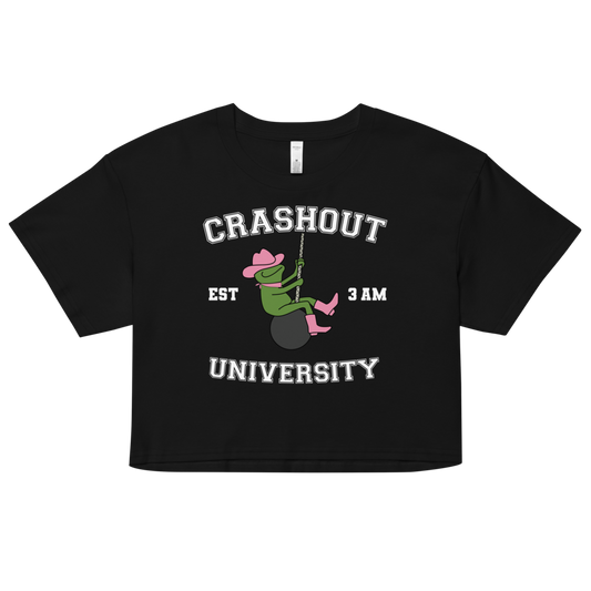 Pink Crashout University Women’s crop top
