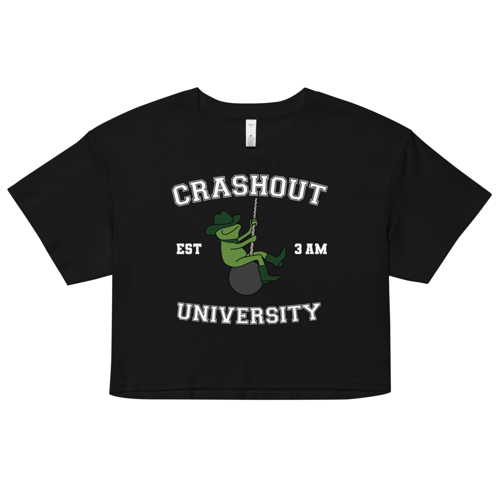 Green Crashout University Women’s crop top