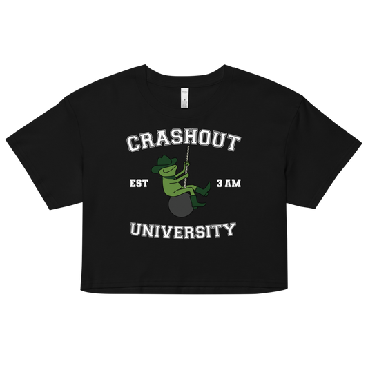 Green Crashout University Women’s crop top