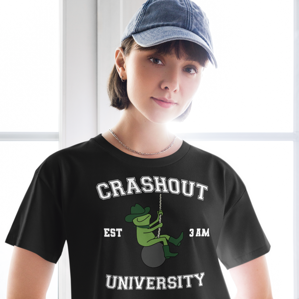 Green Crashout University Women’s crop top